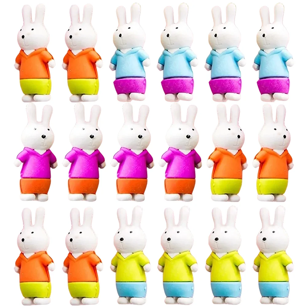 

18 Pcs Eraser Kawaii Erasers Animal Classroom Prize Party Favors Kids Prizes in Bulk for School Bunny Large White Student Child