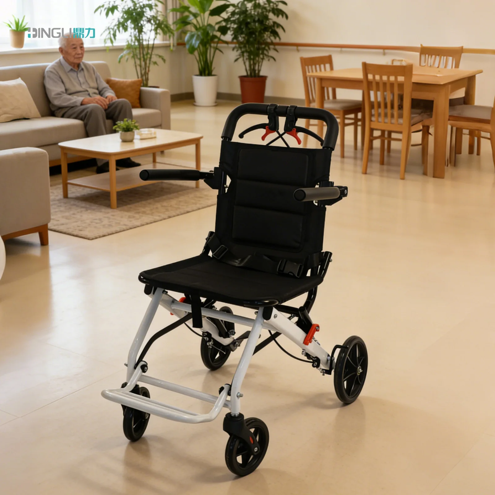 Folding Manual Wheelchair with Flip Armrests