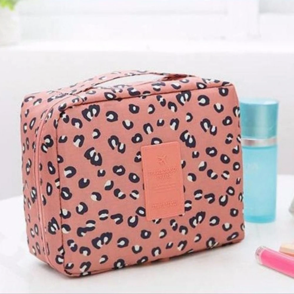 Saco de higiene pessoal portátil para cosméticos, grande saco de viagem resistente à água, pendurado organizador maquiagem, bolsa de armazenamento para mulheres e meninas