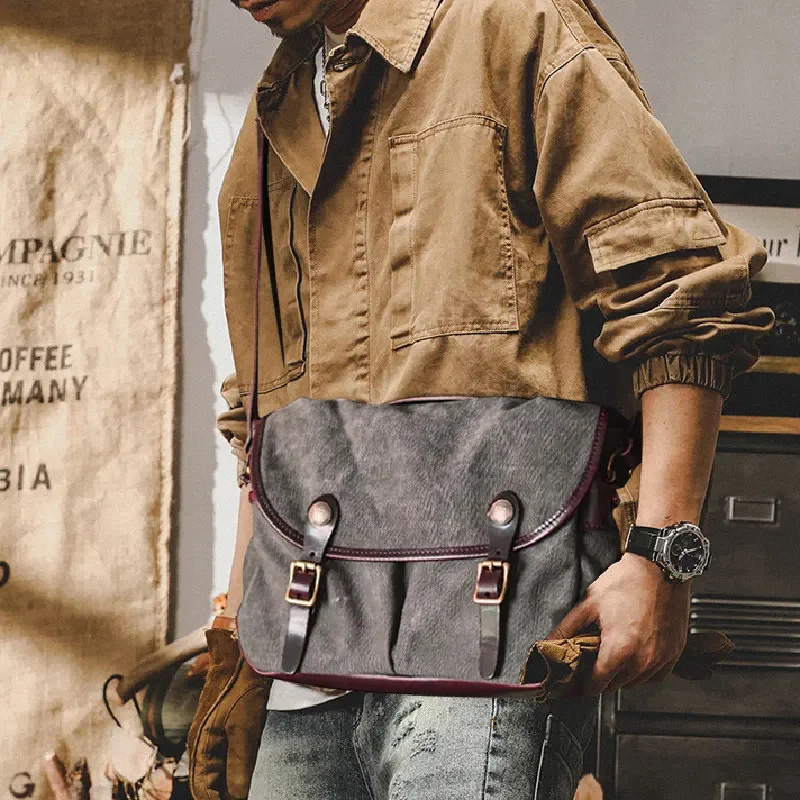 

American messenger bag retro casual messenger bag canvas messenger bag