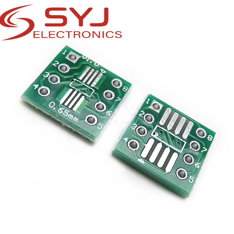 10piece SOP8 SSOP8 TSSOP8 patch to straight DIP 0.65/1.27mm adapter board