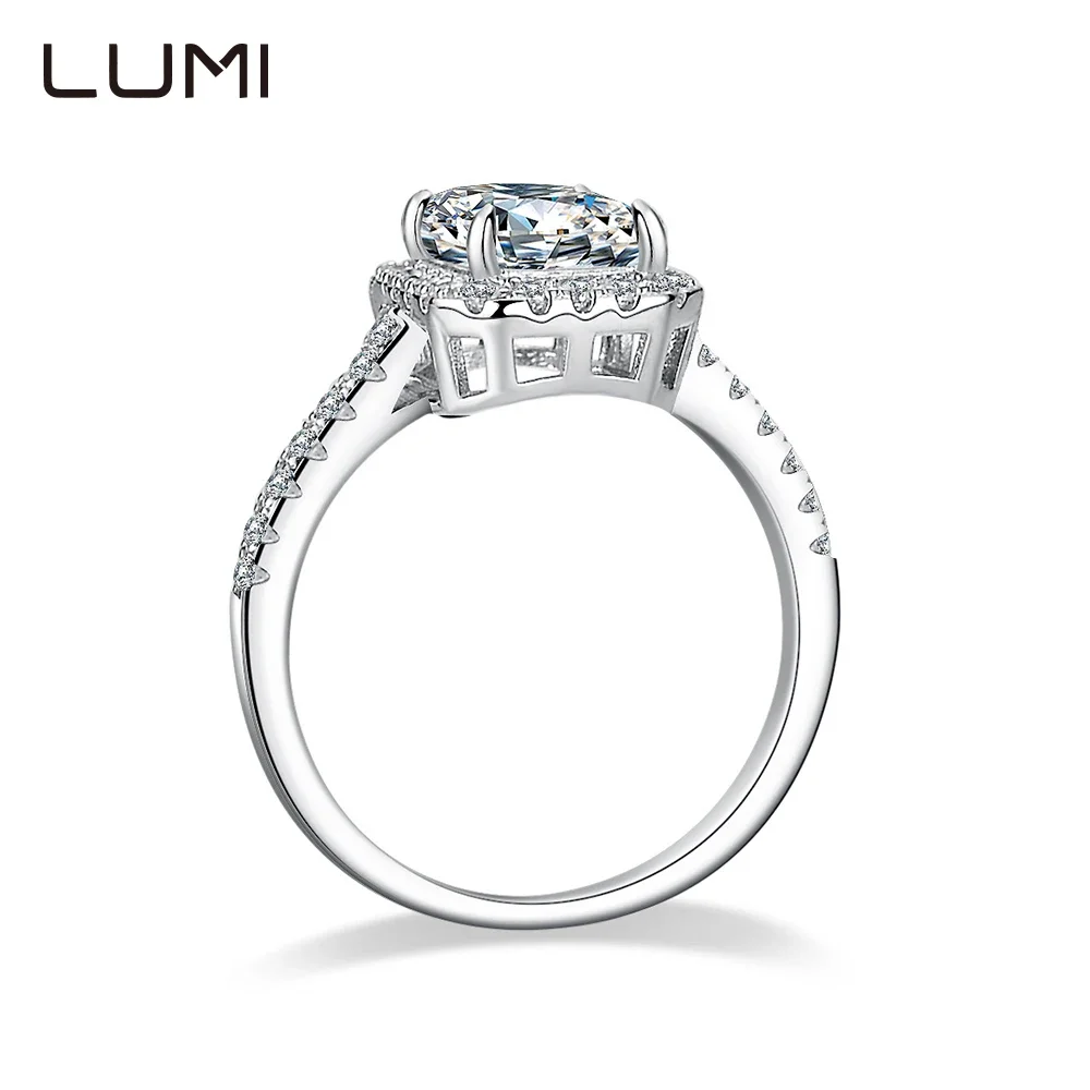 

Кольцо из стерлингового серебра 925 пробы с муассанитом 1 карат с сертифицированием GRA, роскошные кольца с бриллиантами в лаборатории годовщины свадьбы