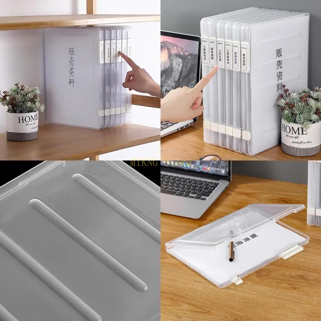 

Clear File Storage Box Portable Project for Case for Office Desk File Organiz best sale