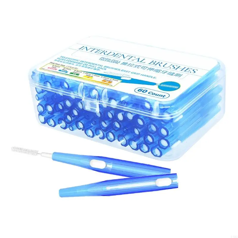 L8rd push-pull escova interdental adultos escova limpeza dentes escova palito dente