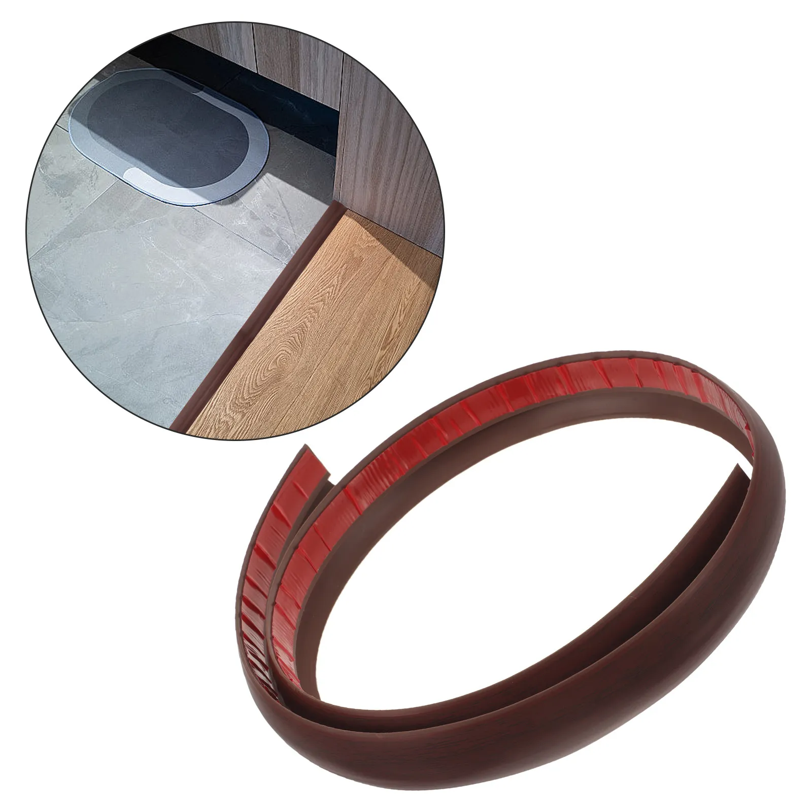 Heavy-Duty PVC Threshold Ramp Strip for Wheelchair Access Door Ramps Home Entrance Transition Strip Non-Slip Plastic Doorway