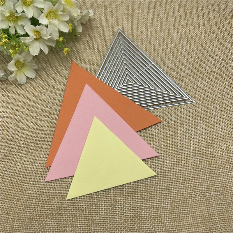 Triangle of Frames Metal Cutting Dies Stencils For DIY Scrapbooking Decorative Embossing Handcraft Template