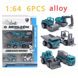 6 Pcs 1:64 Alloy Car Model Set Collect Models, Engineering Car, Farmer Car, Tank, Military Model Car, Children's Toy Gift