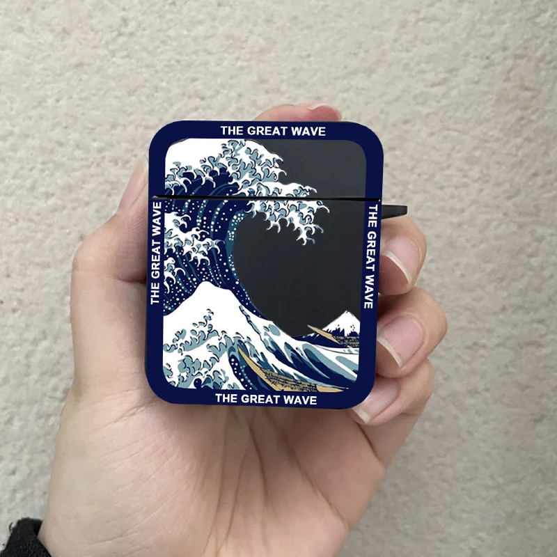 Modne etui na słuchawki Great Blue Wave do słuchawek AirPods 12 3 Pro Art Print Bezprzewodowe etui na słuchawki do słuchawek Air Pods Pro2 Akcesoria