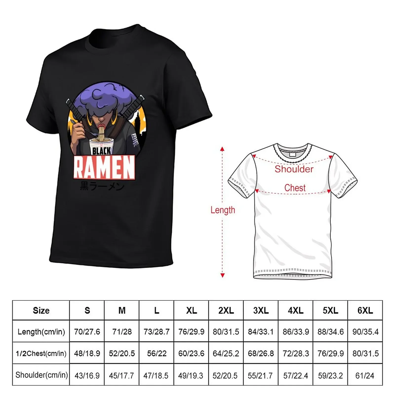 Black Ramen Drip T-Shirt shirts graphic tees oversized mens big and tall t shirts