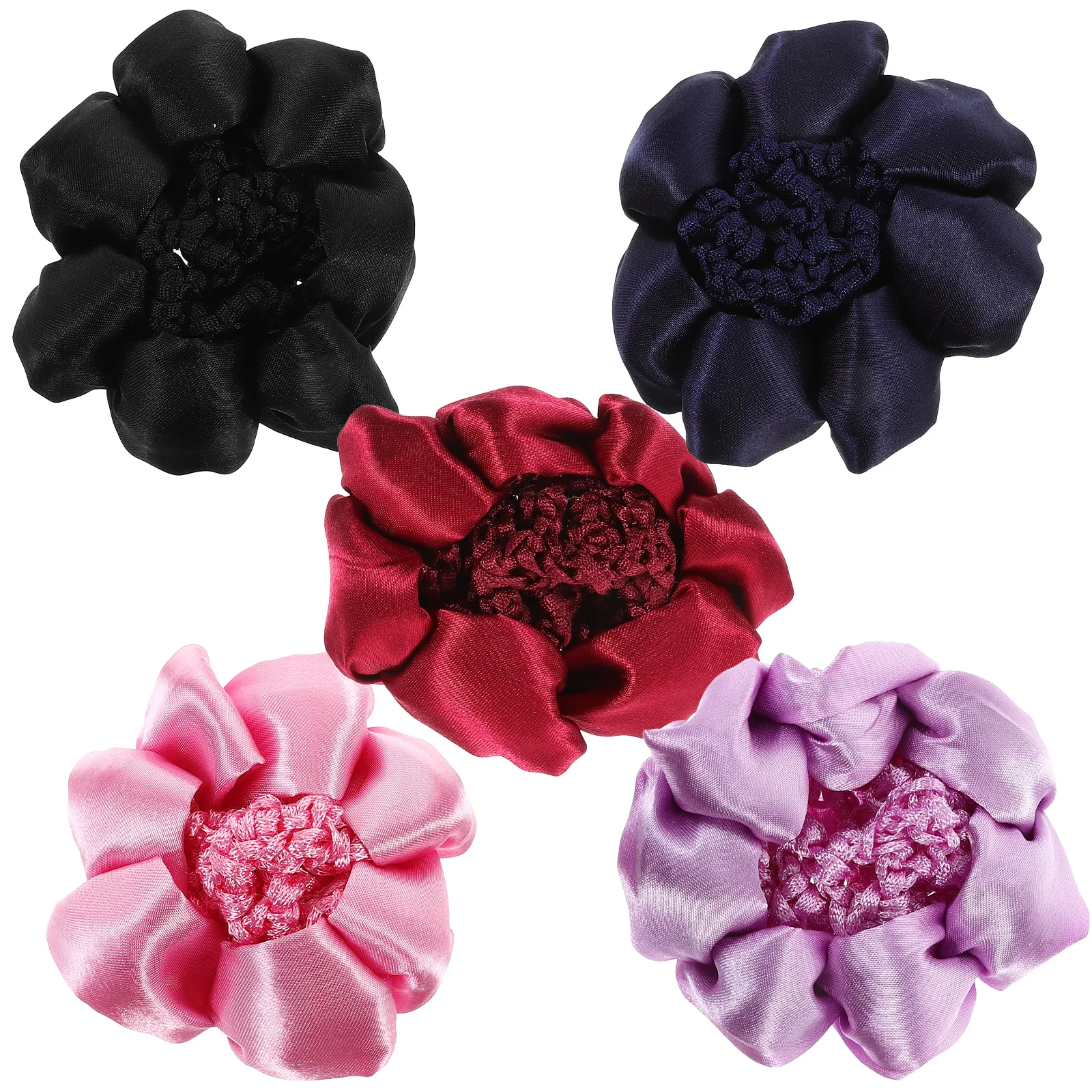 

5pcs Elastic Hairnets For Girls Bun Holders Dancer Snoods Reusable Hair Accessories Comfortable Hair Nets Formal Durable