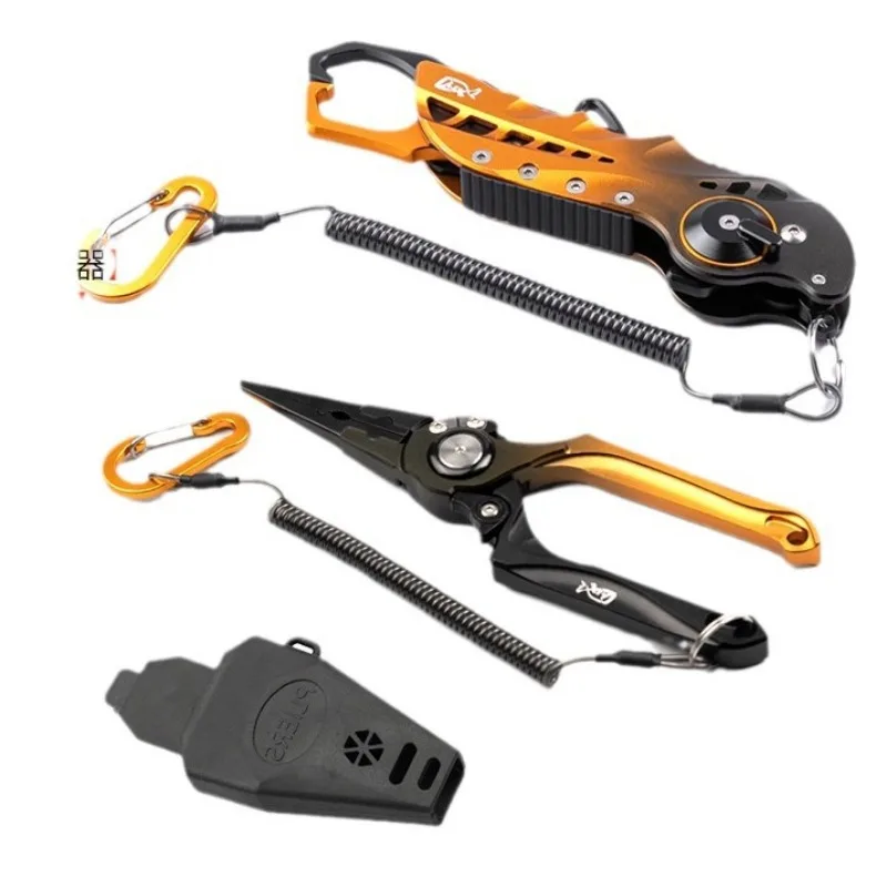 Faltbares Multifunktions-Angelwerkzeug-Set, vielseitig einsetzbar, erweiterte Köderklemme aus Aluminiumlegierung, tragbare Ködergriffe mit Skala