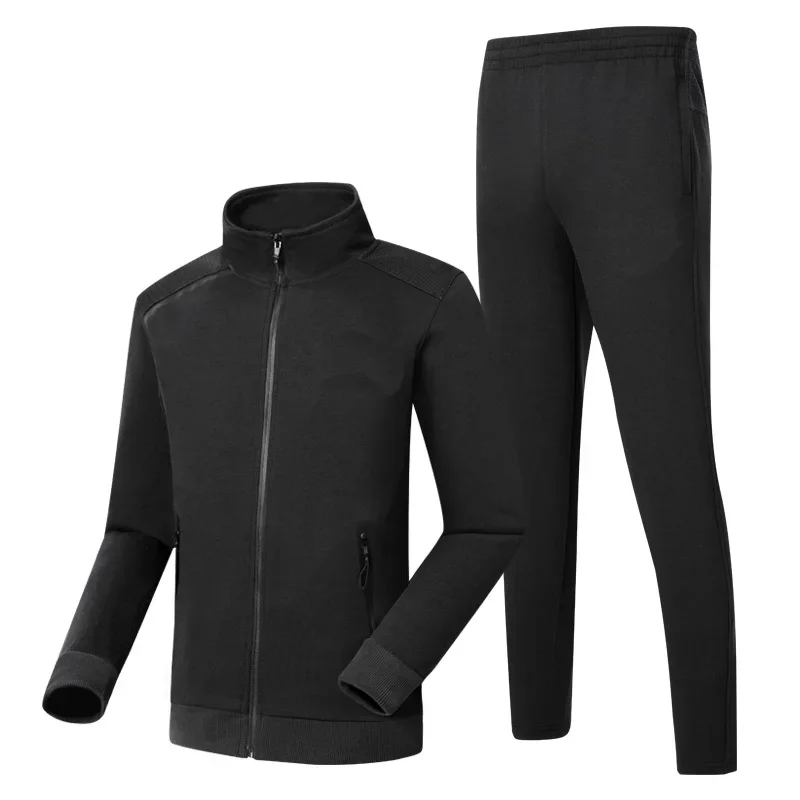 Men's Sets Spring and Autumn Leisure Sports Suit Men's Middle-aged Sports Suit Fashion Stand-up Collar Leisure Sports Suit