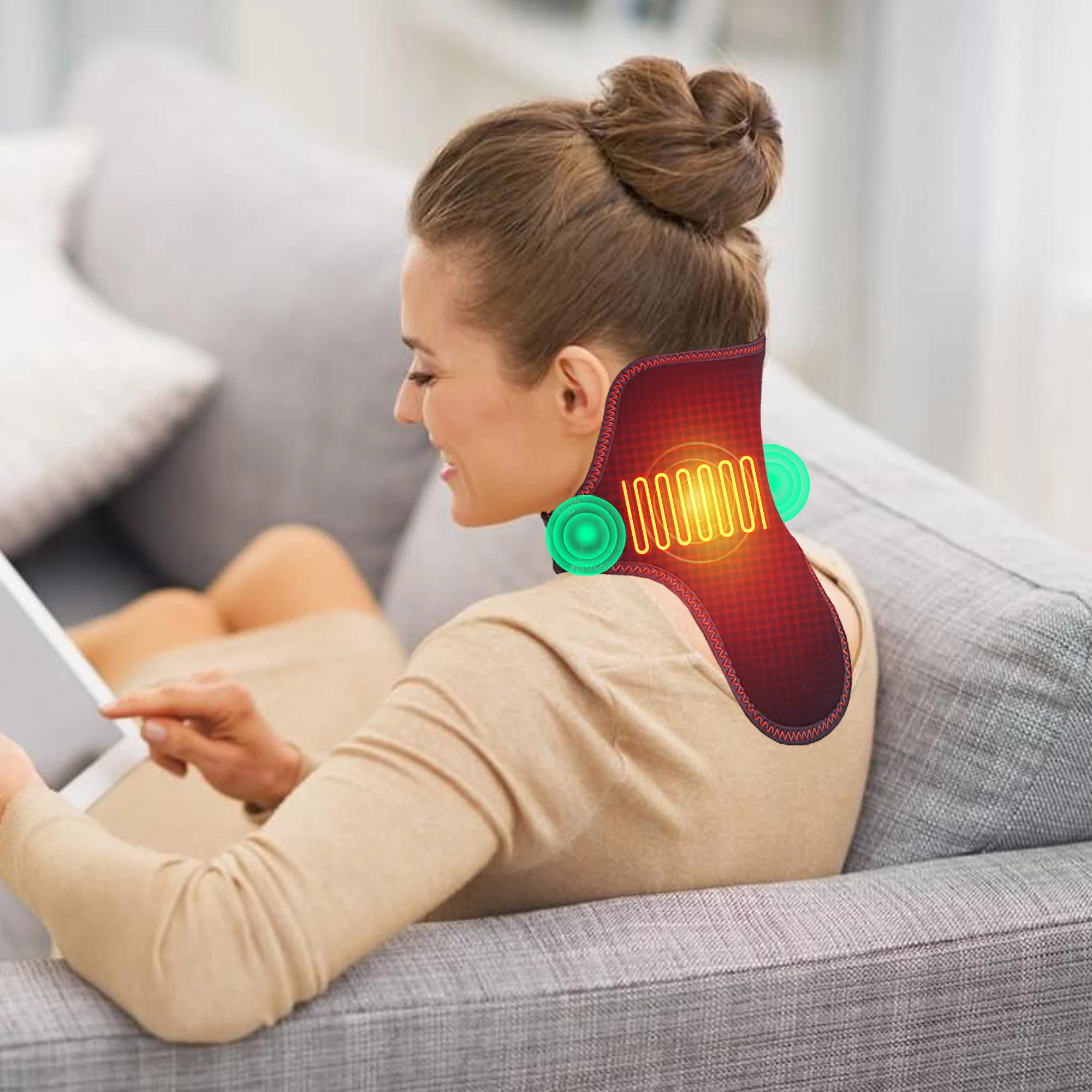 

Hot Compress Neck Massage Heating Discomfort in The Neck Neck Pain Protective Gear Present To Family Members Gift The Elderly