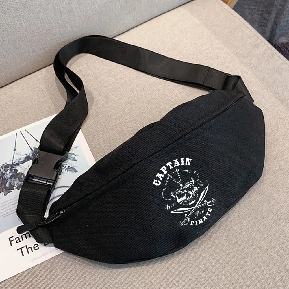 Damska talia Torebka męska Fanny Pack Skull Print Banana Bag Hip Bum Money Pouch 2022 Ladies Fashion Travel Shoulder Purse Belly Pocket