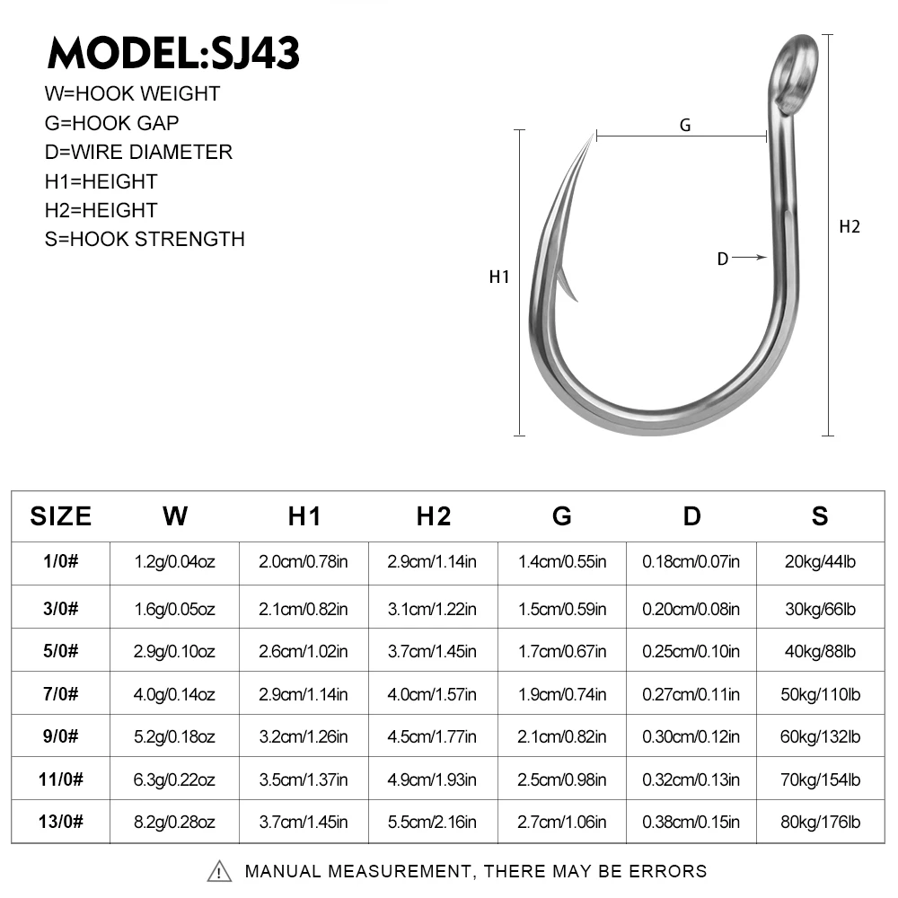 10pcs PROBEROS High Carbon Steel Heavy Duty Hooks,Reinforced Sharp Hooks,Super Strong Deep Big Game Saltwater Jigging Hooks