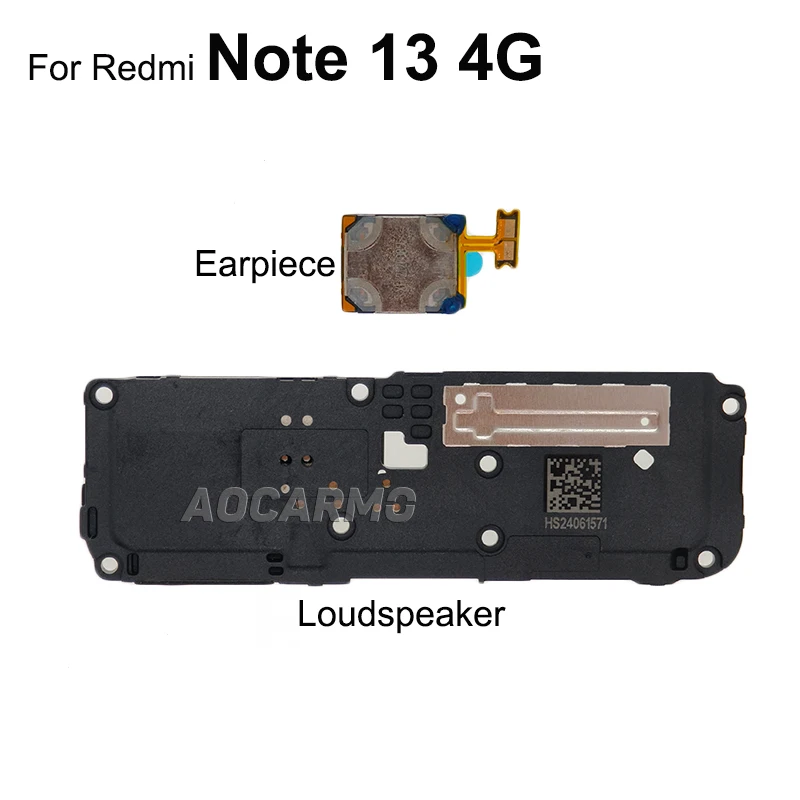 Aocarmo For Redmi Note 13 4G Power Flex Under The Screen Fingerprint Signal Antenna Earpiece Speaker Flex Cable Replacement Part