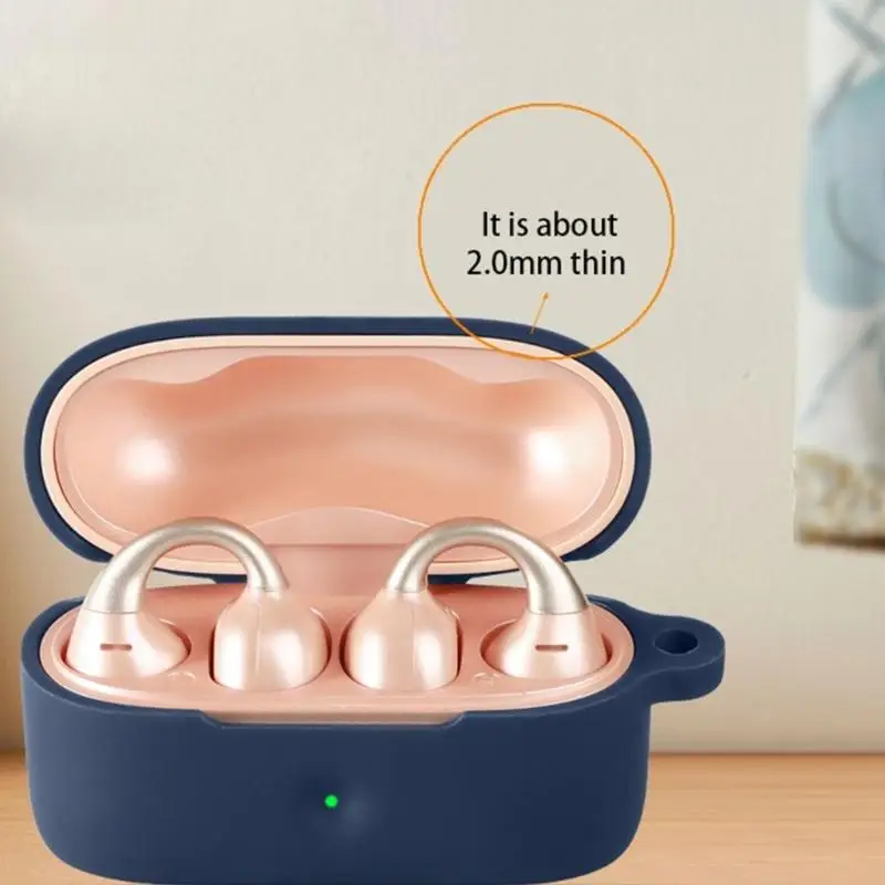 B03F Earbud Charging Case Cover with Visible Front Window for Trip Use