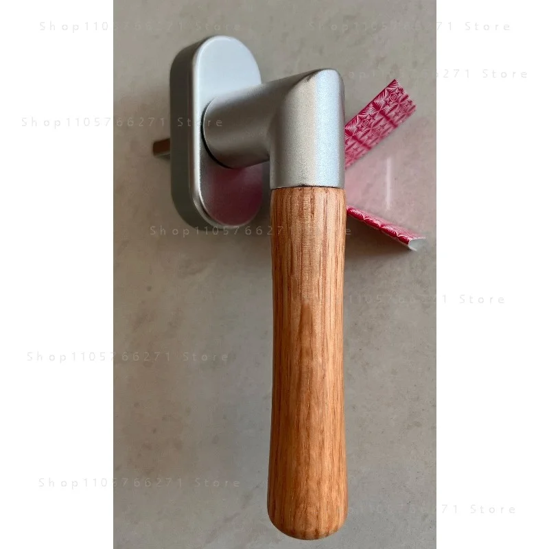 Broken Bridge Aluminum Alloy Window Handle Wooden Modern Minimalist Handle Chinese Solid Wood Door and Window Handle