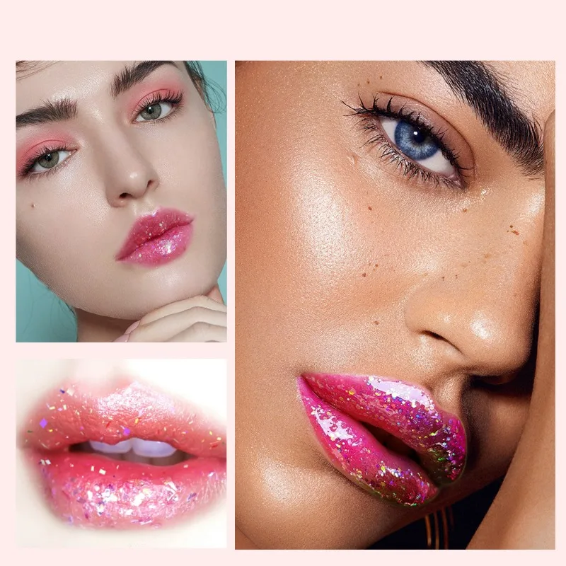 ลิปออยล์เปลี่ยนสี 6 เฉดสี ประกายมุก ฉ่ำวาว สูตรเพิ่มความชุ่มชื้นและอวบอิ่ม รุ่นคริสต์มาส สำหรับงานปาร์ตี้ช่วงเทศกาล