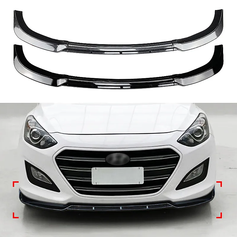 For 2012-2017 Hyundai i30 MK2 MK2.5 Car Front Bumper Splitter Lip Chin Spoiler Body Kit Protector Guard Exterior Accessori