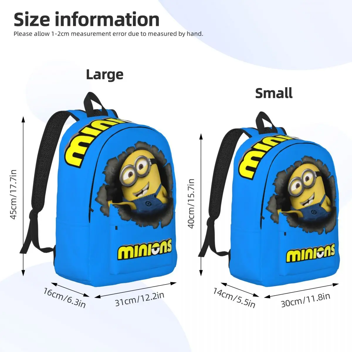 Sac de rangement portable pour hommes et enfants, film de comédie supérieure, travail de bureau, minions Sac pour ordinateur portable à fermeture éclair, cadeau de rentrée scolaire