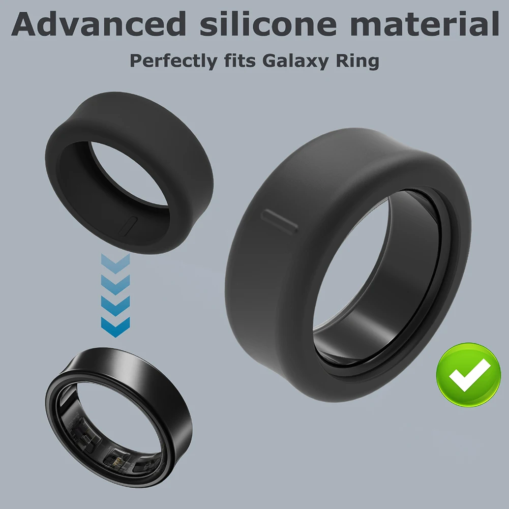 For Samsung Galaxy Ring Smart Ring Skin Cover Anti-Scratch Silicone Protective Case Protective Cover for Galaxy Ring Size 5-13