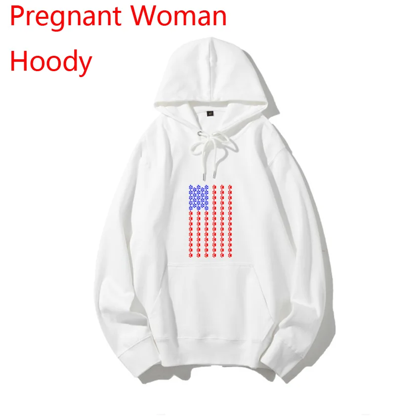 

Dog Paw Funny Print Pregnant Woman Hoodie Spring Autumn Pregnant Women Pullover Hoody Customized Print Add Your Design Idea