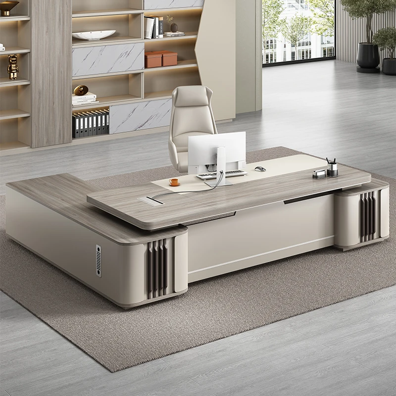 

Современный недорогой офисный стол в скандинавском стиле, комплект аксессуаров для детского или руководительского стола, роскошный набор с креслом, письменный стол для домашнего офиса