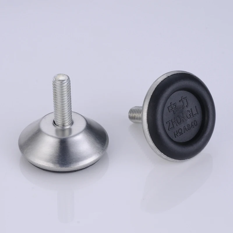 10Pcs Steel Rubber Furniture Legs Anti-slip Base Table Cabinet Leg Pad Adjustable Leveling Feet Leveler Screw 13mm-27mm