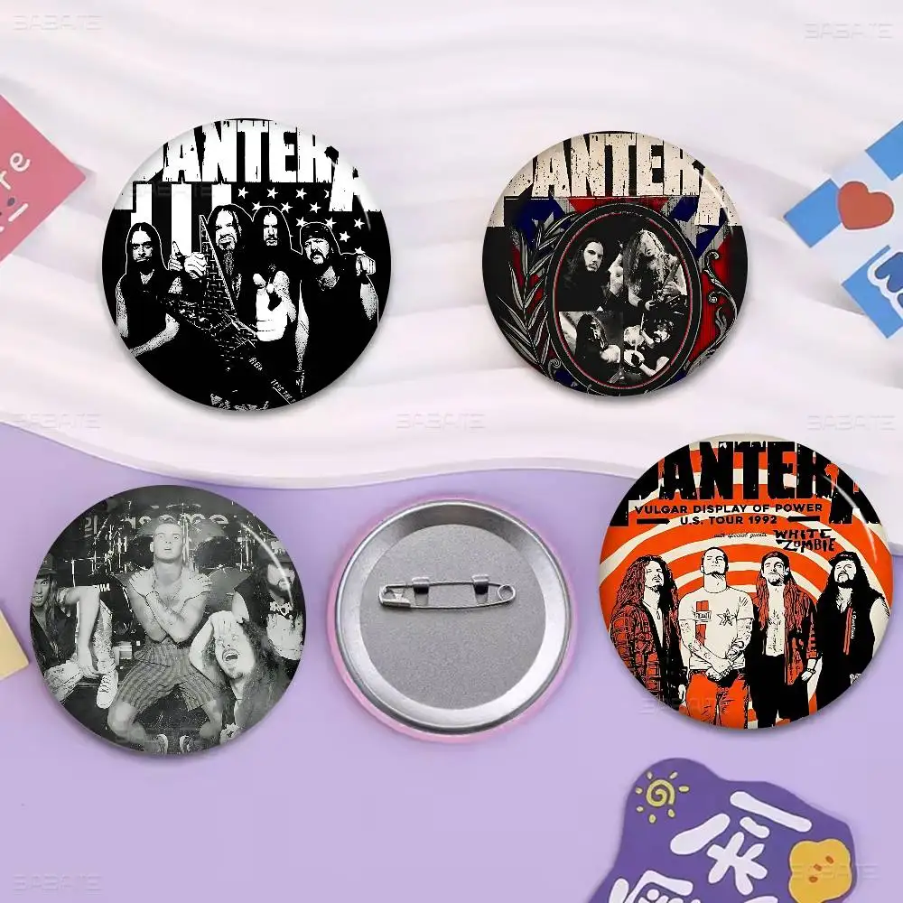 Classic P-Pantera Metal Band Anime Button Pin Handmade Brooch For Clothes Cartoon Badge Backpack Decoration Jewelry Accessories view 6