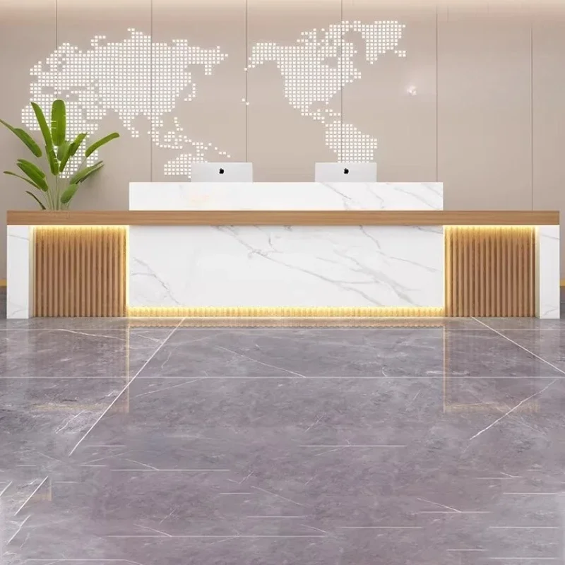 Luxury Business Reception Desk Counter Hairdressing Modern Reception Desk Business Beauty Salon Bancone Per Negozio Furniture
