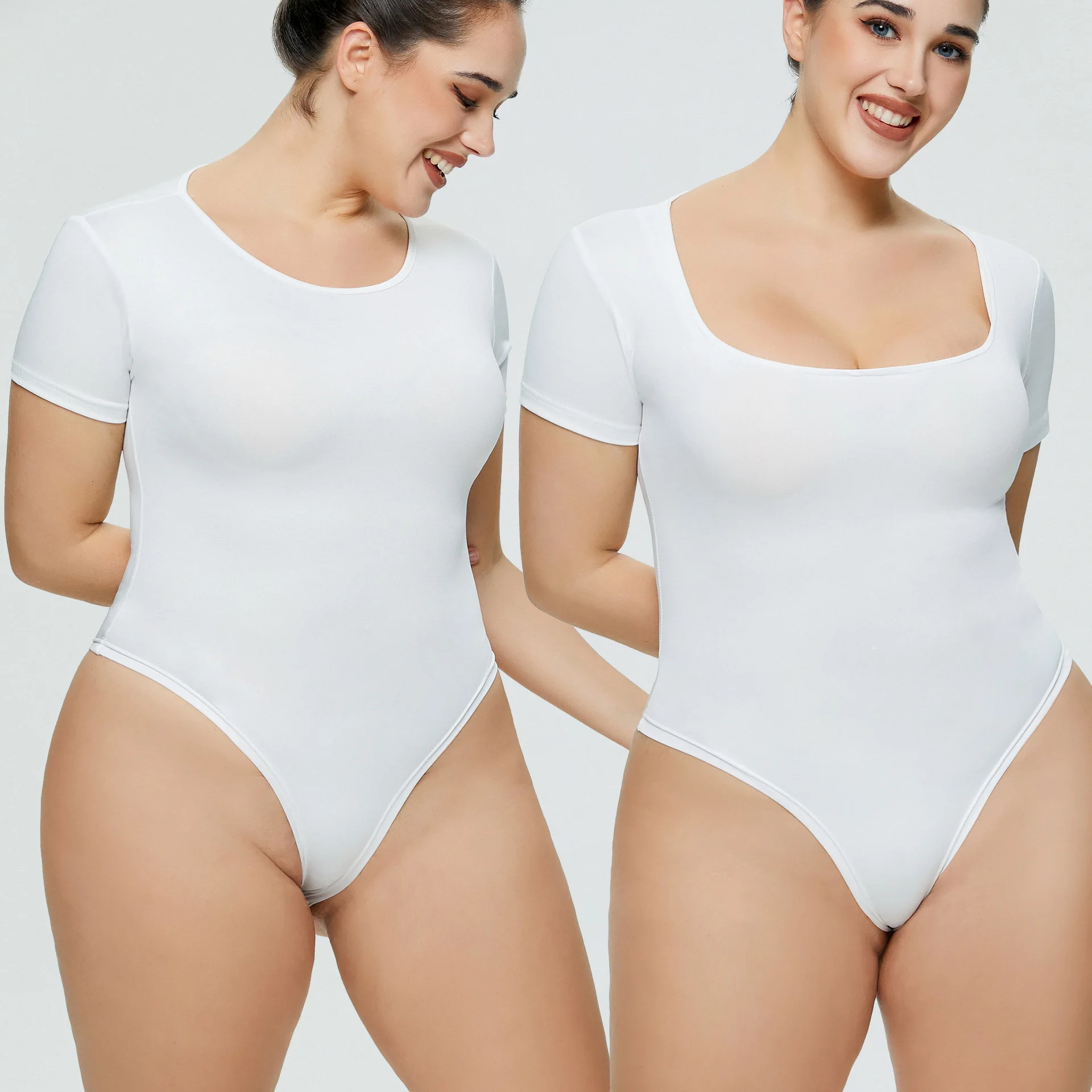 Womens Clothing Solid Short Sleeves Jumpsuits Rompers Soft And Stretchy Casual Slim Sexy Playsuits Y2K O-neck Bodysuits Black