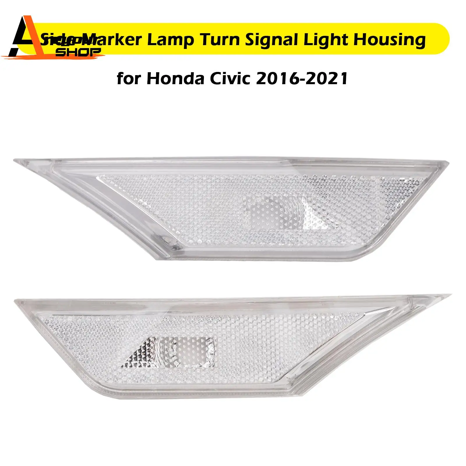 

Side Marker Lamp Turn Signal Light Housing for Honda Civic 2016 2017 2018 2019 2020 2021