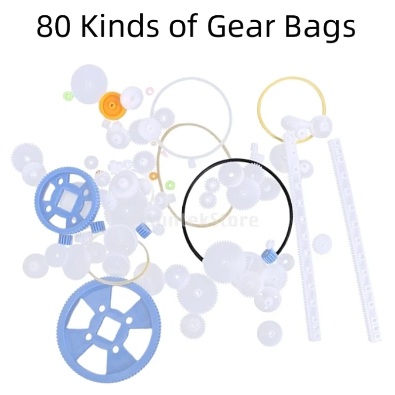 

80 Kinds of Gear Bags,DIY Gearbox Motor Plastic Gear,Robot Accessories Production Technology Gear