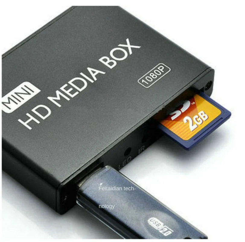 Mini 1080P Full HD Media Player - AV HDMI USB Support