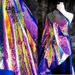 Laser Reflective Fabric TPU Fluorescent Creative Fashion Waterproof Background Fabric for By The Meters Designer Diy Cloth