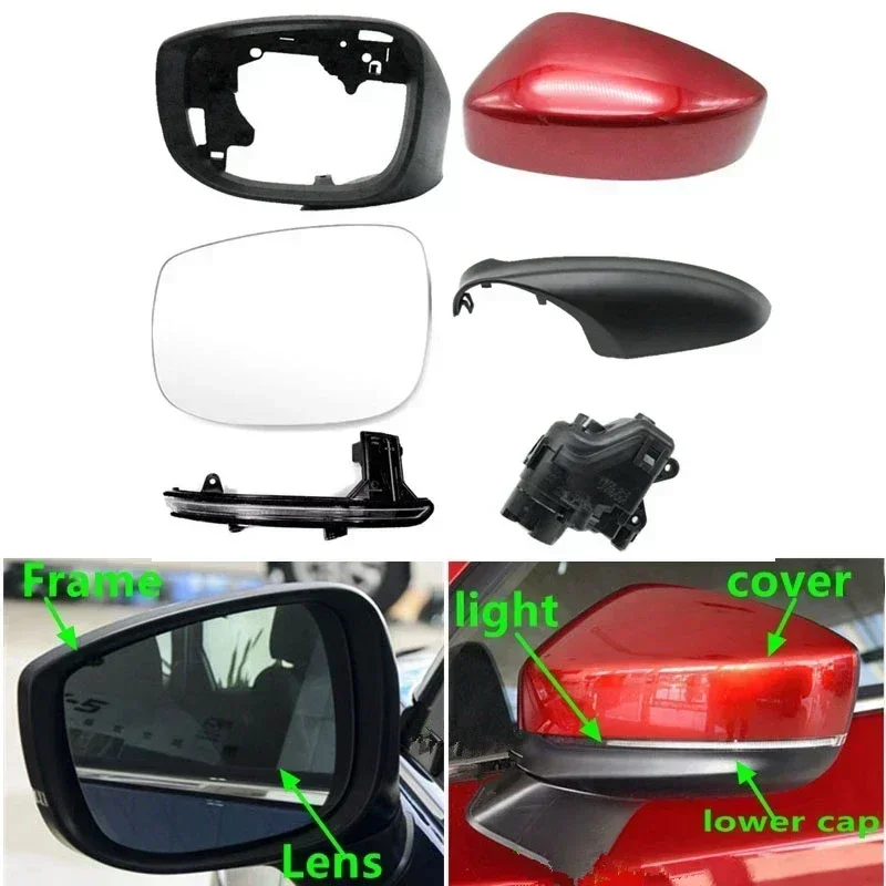 Car Side Frame Lower Base Cap Rearview Mirror Cover Lens Turn Signal Light For Mazda CX-7 CX-8 CX-9 2018 2019 2020 2021