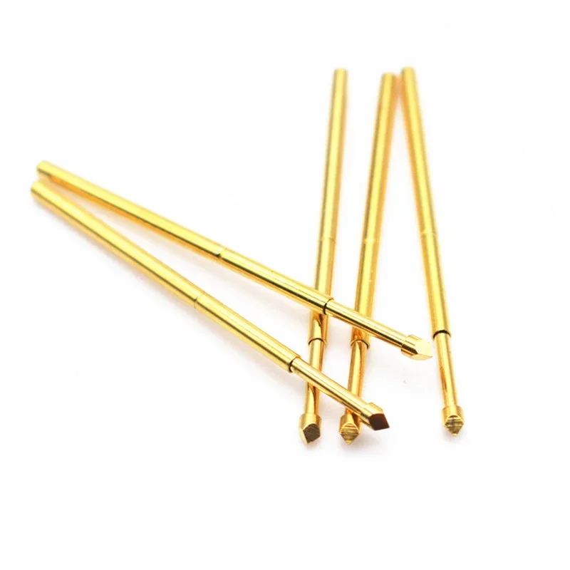 100PCS Gold-plated PA100-T2 Spring Test Probe with Outer Diameter of 1.36mm and Total Length of 33.35mm for Testing