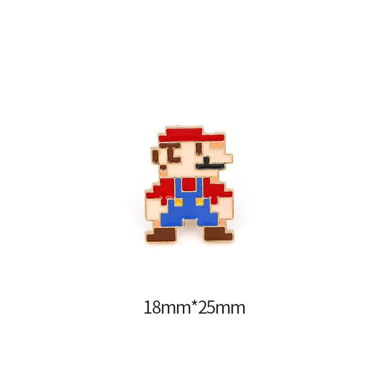 Super Mario Bros Cute Enamel Pins Alloy Brooch Game Cartoon Characters Derivative Peripherals Clothing Bags Accessories Gifts