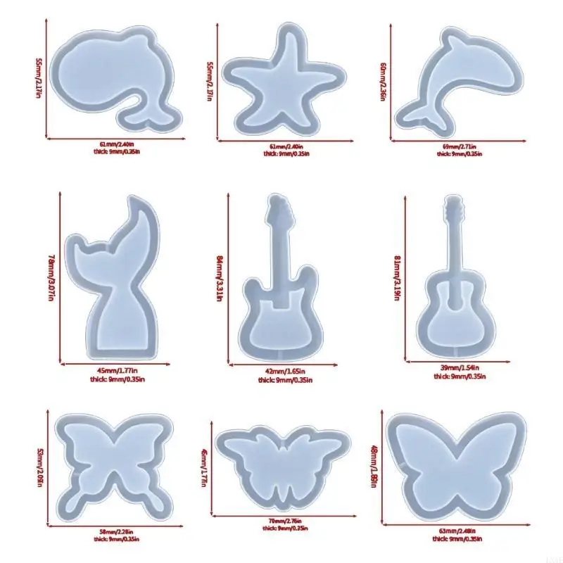 

36шт животные зыбучие пески силиконовые формы DIY ремесло брелок кулон форма с антипригарным покрытием