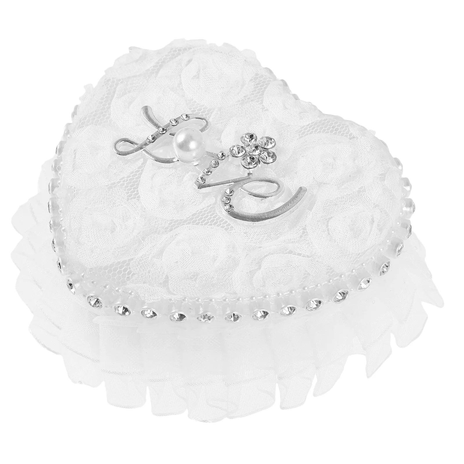 

Romantic Wedding Ring Bearer Pillow Finger Ring Box Heart Shaped Lace Ring Box Lace Ring Box Ring Bearer Pillows