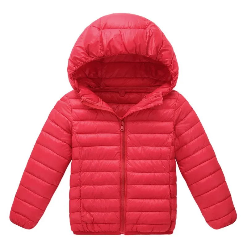 2-7Y Autumn Winter Kid Parkas Boy Girl Zipper Outerwear Jacket Coat Children Clothes Warm Coats Fashion Baby Hooded Thick Down