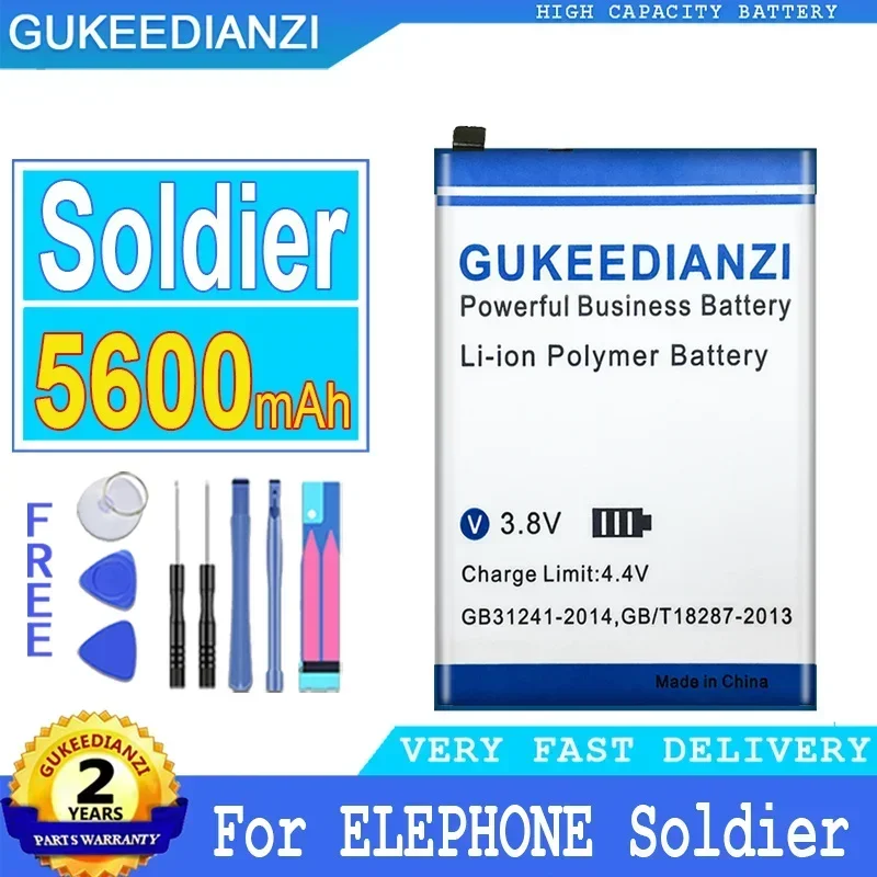 

Аккумулятор высокой емкости для телефона ELEPHONE Soldier, 4 Гб, 128 ГБ, IP68 водонепроницаемый, экран 5,5 дюйма, 2K