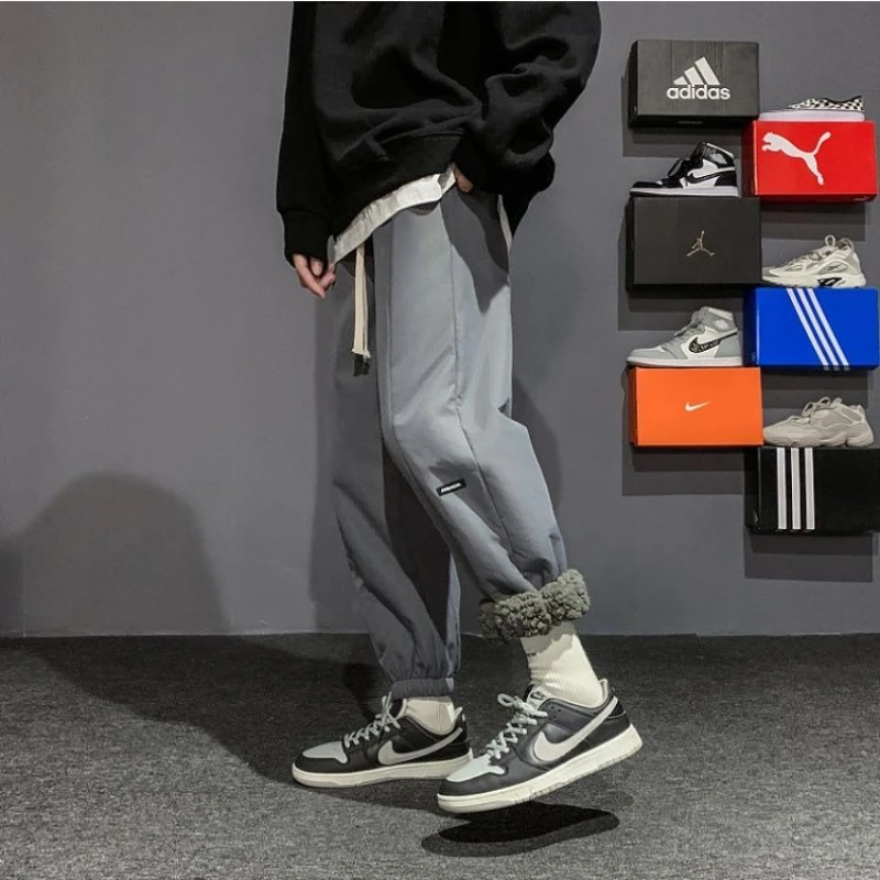 الشتاء الرجال أفخم المخملية سميكة السراويل السفر في الهواء الطلق يندبروف السراويل تنفس الصوف الدافئة المشي لمسافات طويلة الضلع الساق السراويل