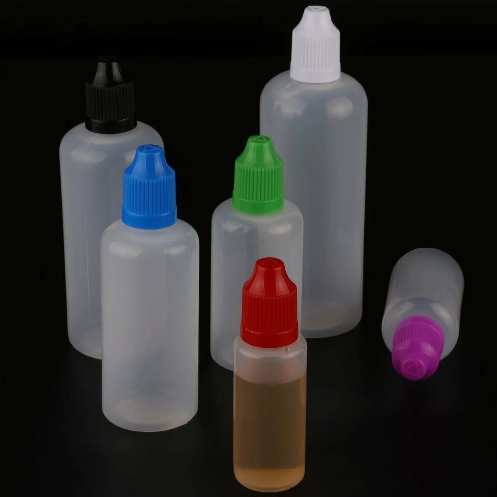 10Pcs 3ml 5ml 10ml 15ml 20ml 30ml 50ml 100ml 120ml LDPE Plastic Squeeze Dropper Bottle Removable Cap Liquid Filling Containers