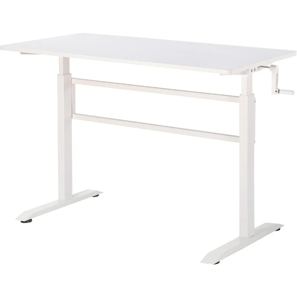 Manual Standing Desk Adjustable Height Heavy Duty Game Desk, Crank Adjustable Desk, Adjustable Computer Desk, Manual Stand