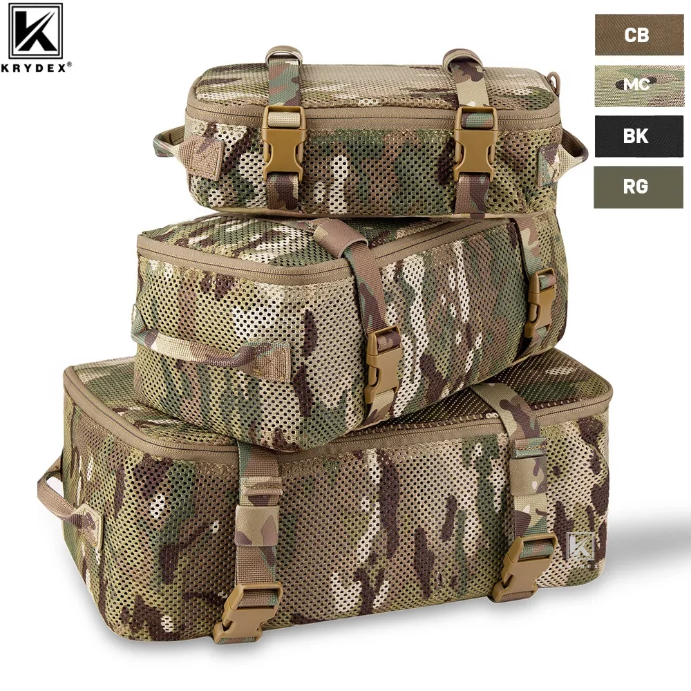 

KRYDEX Tactical Modular Pouch Set Outdoor Backpack Organizer Travel Suitcase Packing Cubes Airsoft Hunting Gear