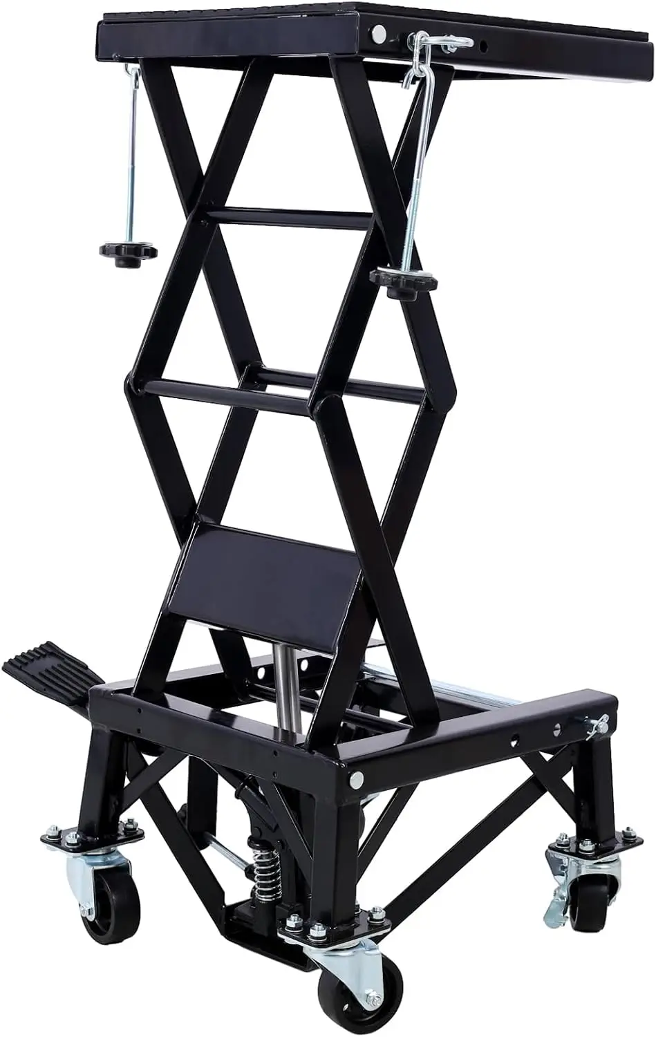 

Гидравлический ножничный подъемник для мотоцикла - подъемник для мотоцикла Домкрат для мотоцикла 350 фунтов Ножничный подъемник для квадроцикла с ножным управлением, широкая палуба 4