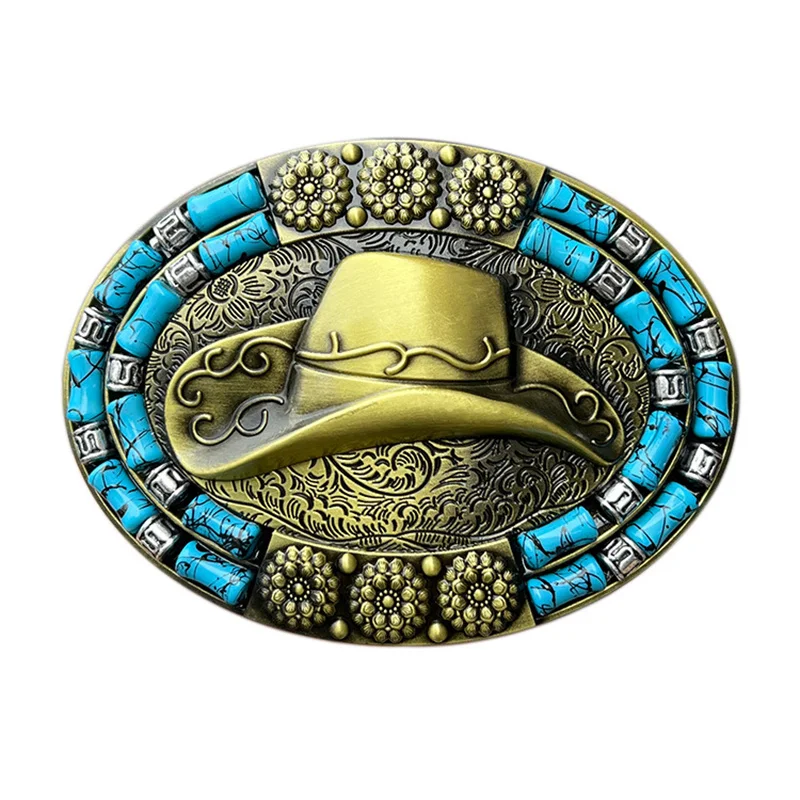 

Cowboy hat and belt buckle Western style