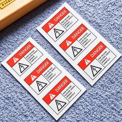 

6 Pcs Anti-electric Shock Label Sticker Warning Stickers Self-adhesive Signs Decal Equipment Shocks Wire